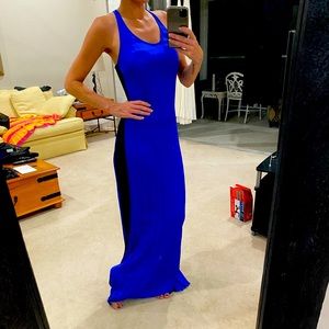 Improvd cobalt blue long maxi gown